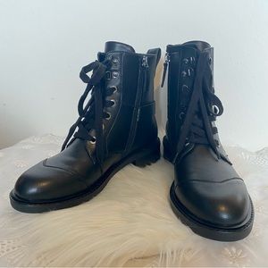 Aerosoles black combat boots 6.5 Annie
